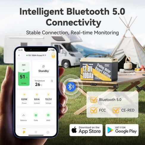 Power Queen LifePo4 Battery 36V 50ah مع Bluetooth ، حماية منخفضة الحرارة ، 1920WH Energy ، بطارية Deep Cycle Group 31 Lithiumn Battery لمحرك التصيد 36 فولت حتى 120 رطل in Kuwait