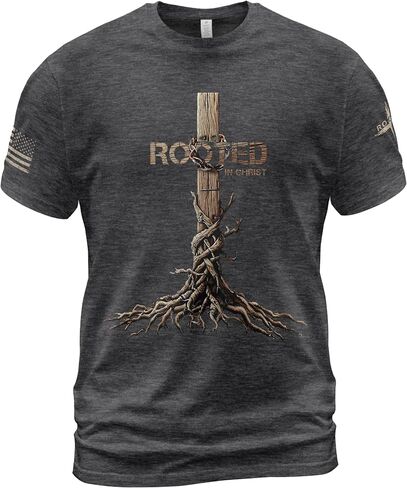 Rooted in Christ Shirt, Jesus Shirts for Men, Christian Shirts for Men, Christian Tshirts in Saudi Arabia