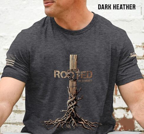 Rooted in Christ Shirt, Jesus Shirts for Men, Christian Shirts for Men, Christian Tshirts in Saudi Arabia