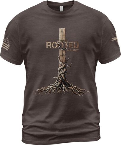 Rooted in Christ Shirt, Jesus Shirts for Men, Christian Shirts for Men, Christian Tshirts in Saudi Arabia