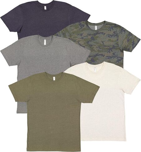 LAT Adult Unisex Crew Neck Short Sleeve Soft Cotton T-Shirt 5 Pack in Saudi Arabia