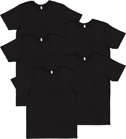LAT Adult Unisex Crew Neck Short Sleeve Soft Cotton T-Shirt 5 Pack in Saudi Arabia