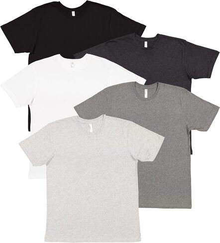 LAT Adult Unisex Crew Neck Short Sleeve Soft Cotton T-Shirt 5 Pack in Saudi Arabia