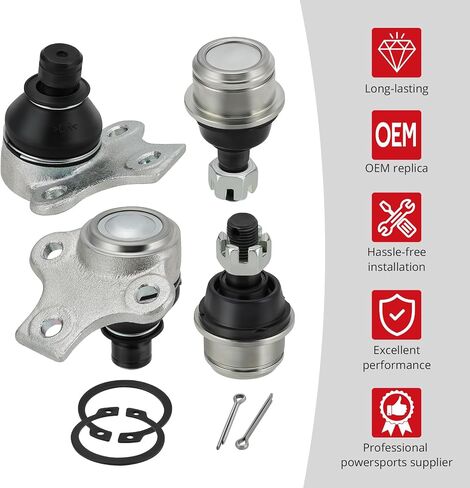 JAVIK Upper & Lower Arm Ball Joint Kit Fit for Can-Am Outlander 650 800 2006-2012, OEM# 706200444 706200653 706200091 706200024 in Saudi Arabia