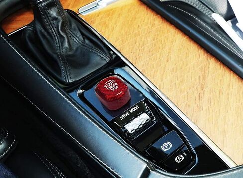 iJDMTOY 3D Gloss Red Real Carbon Fiber Engine Start/Stop Start Button Cover Compatible with Volvo XC60 XC90 S90 S60 V90 V60 in Saudi Arabia
