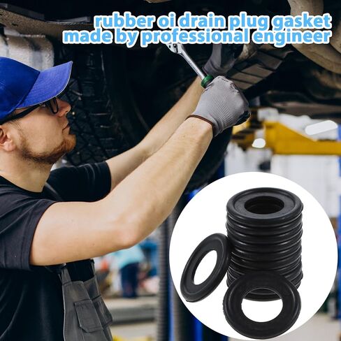 30pcs Oil Drain Plug Gasket,M12 Drain Plug Gasket Rubber Crush Washer Seals,Rubber Sealing Replacement,Replace OEM 12616850,Securely Engine Pan Crush Washers for SUV,Truck,RV and More in Saudi Arabia