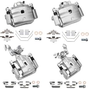 Detroit Axle - 4pc الفرجار الفرامل لـ Ford Fusion Lincoln Mkz Zephyr Mazda 6 Mercury Milan Discibers الفرجار مع البديل الأمامي والخلفي in Kuwait