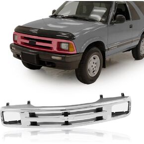 CarPartsDepot Front Grille Black Grill Compatible With 1994-1997 S10 & Blazer GM1200225 12471807 (Sealed Beam Type） in Kuwait