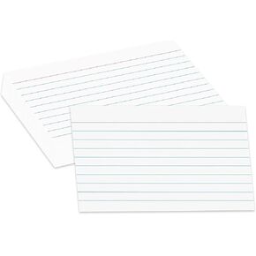 Home Advantage بطاقات فهرسة بيضاء مسطرة مزدوجة الجوانب، بطاقات ملاحظات مبطنة بالملف (4 × 6) in Kuwait