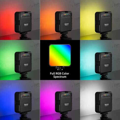 LED Camera Light, Portable Photography Video Lights Selfie Light for iPhone,Warm and Cool 3 Colors 3000-9900K, 72pcs Beads, with Cell Phone Clip, with 1/4 Standard Screw, 1500mAh Rechargeable CRI 80 in Saudi Arabia