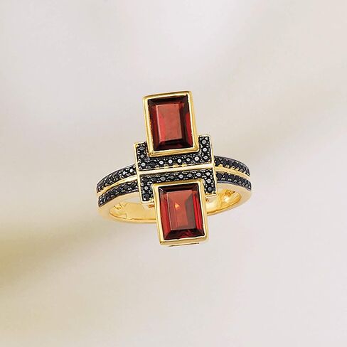 Ross-Simons 2.40 CT. T.W. العقيق و .10 CT. T.W. حلقة إسبنيل أسود في الذهب 18kt على الجنيه الاسترليني in Saudi Arabia