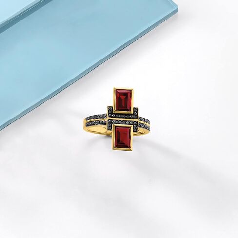 Ross-Simons 2.40 CT. T.W. العقيق و .10 CT. T.W. حلقة إسبنيل أسود في الذهب 18kt على الجنيه الاسترليني in Saudi Arabia