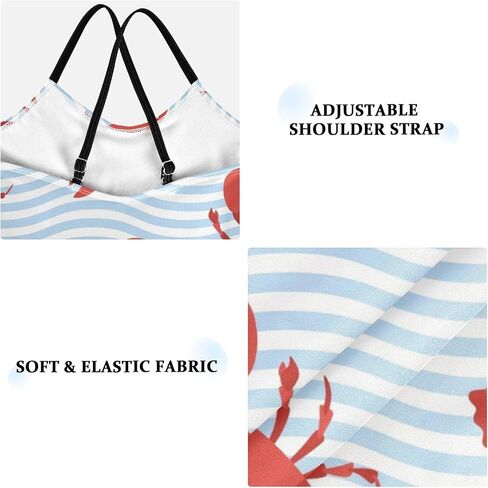 Cartoon Lobster Striped Baby Girls' Swimwear Toddler Girl One Piece Swimsuit Bathing Suits Size 3T-10Y in Saudi Arabia