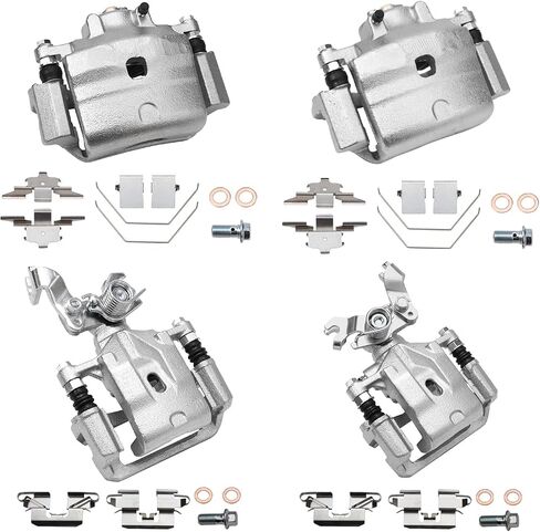 Detroit Axle - 4pc الفرجار الفرامل لـ Ford Fusion Lincoln Mkz Zephyr Mazda 6 Mercury Milan Discibers الفرجار مع البديل الأمامي والخلفي in Saudi Arabia