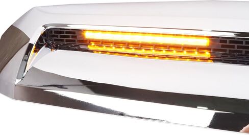 Karpal Hood Bulge Molding Grille Trim & Pront Grille Grille Grill 2PCS متوافق مع 2014 2015 2015 2017 2018 2019 2020 2021 Toyota Tundra 53101-0C041 76180-0C030 in Kuwait