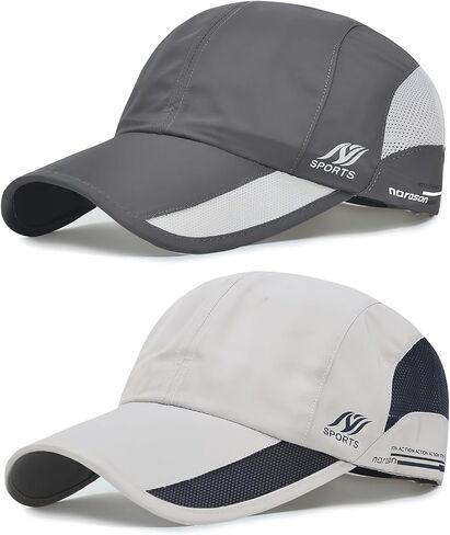 Quick Dry Baseball Cap Men Women, 2 Packs UV Protection Lightweight Breathable Outdoor Sport Running Golf Mesh Caps Hat in Saudi Arabia