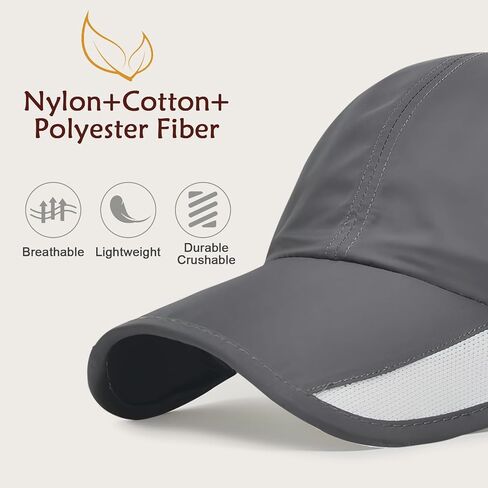 Quick Dry Baseball Cap Men Women, 2 Packs UV Protection Lightweight Breathable Outdoor Sport Running Golf Mesh Caps Hat in Saudi Arabia