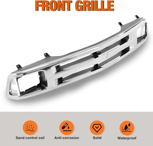 CarPartsDepot Front Grille Black Grill Compatible With 1994-1997 S10 & Blazer GM1200225 12471807 (Sealed Beam Type） in Kuwait