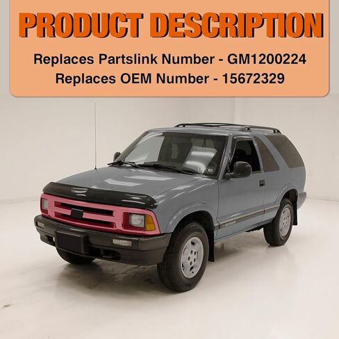 CarPartsDepot Front Grille Black Grill Compatible With 1994-1997 S10 & Blazer GM1200225 12471807 (Sealed Beam Type） in Kuwait