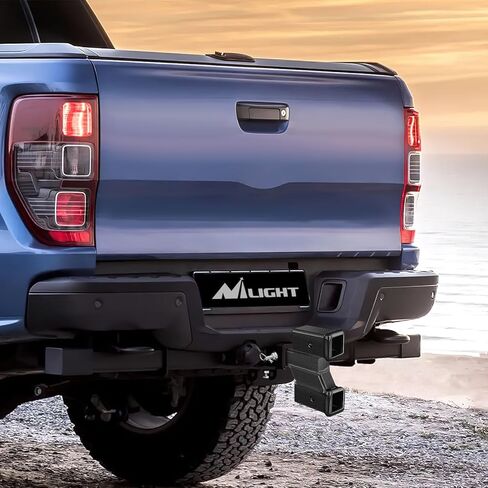 Nilight Trailer Dual Hitch Extender لجهاز استقبال 2 بوصة مع 2 "4" الارتفاع أو إسقاط مع مقطع الجوز الترباس 10000 رطل قابلة للتعديل 8 "10" طول المسحوق الأسود غير اللامع المغلفة in Kuwait