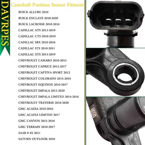 12684186 مستشعر موضع عمود الحدبات لبويك جيب 3.6L لاكروس 2.4L 3.0L ، CADILLAC ATS CTS SRX STS XTS ، CHEVROLET CAMARO CAPRICE CAPTIVA R PROCE# 12615371 ｜ SU13631 ｜ S10420 ｜ PC908 ｜ 5S12213 in Saudi Arabia