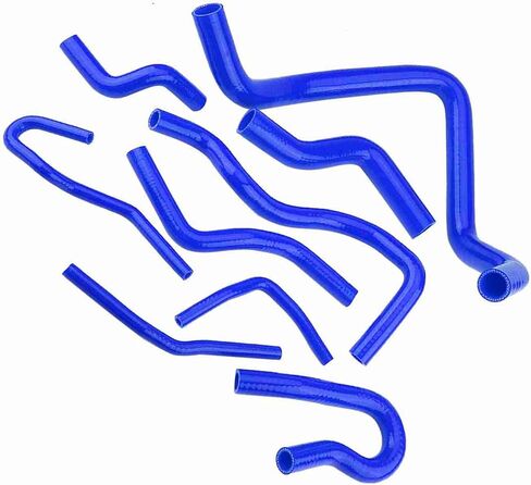 Silicone Hose Kit Antiaging Excellent Insulation for D15 D16 SOHC EG/EK 1992‑2000, 9pcs (Red) (Black) (Blue) in Saudi Arabia