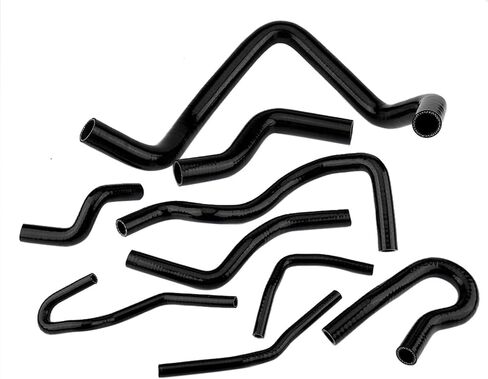Silicone Hose Kit Antiaging Excellent Insulation for D15 D16 SOHC EG/EK 1992‑2000, 9pcs (Red) (Black) (Blue) in Saudi Arabia