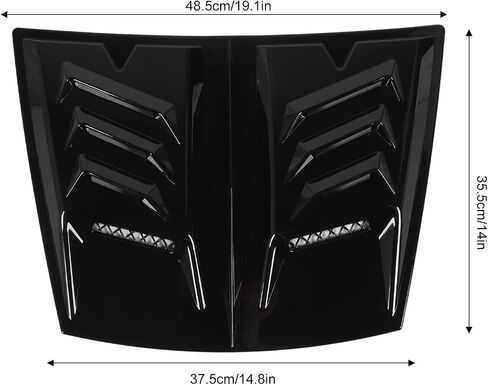 Universal Fit Hood Air Vent Trim Cover Improve Engine Cooling Reduce Wind Proof with Open Design, for 1 Series E90 E91, W117 (Bright Black) in Saudi Arabia