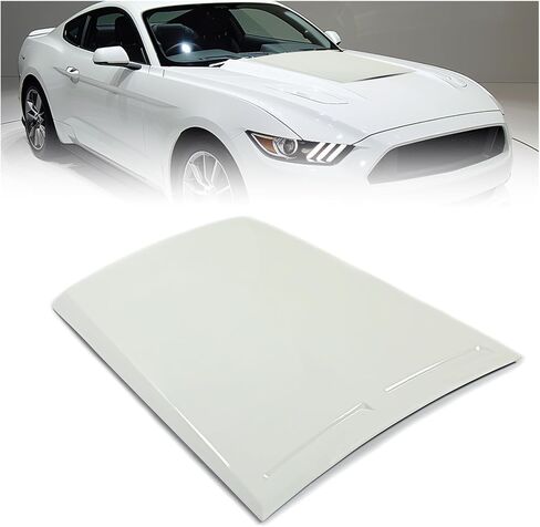 Hecasa Air Hood Vent Scoop متوافق مع 2015-2017 Ford Mustang Front Hood Scoop Wover Painted Plastic White in Saudi Arabia