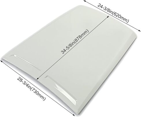 Hecasa Air Hood Vent Scoop متوافق مع 2015-2017 Ford Mustang Front Hood Scoop Wover Painted Plastic White in Saudi Arabia