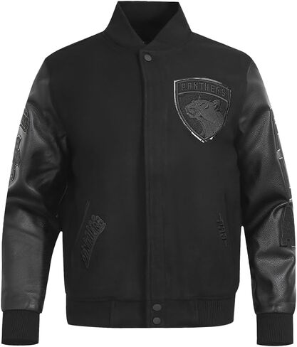 Mens NHL Classic Triple Black Varsity Jacket in Saudi Arabia