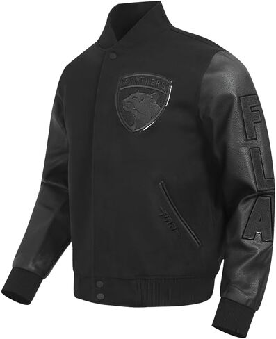 Mens NHL Classic Triple Black Varsity Jacket in Saudi Arabia