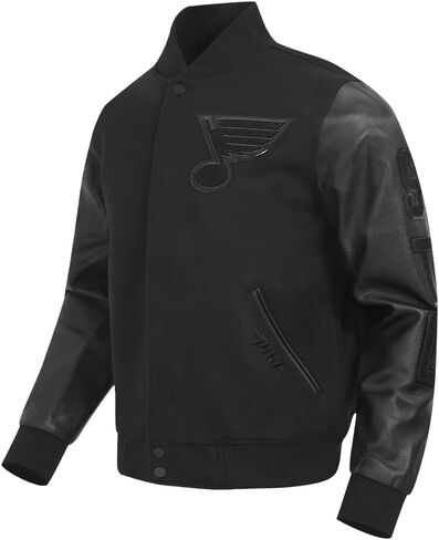 Mens NHL Classic Triple Black Varsity Jacket in Saudi Arabia