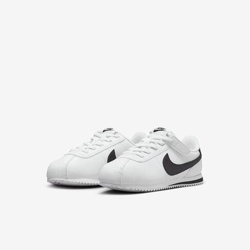 Nike Cortez EasyOn Little Kids' Shoes (DM0951-108, White/Black) Size 12 in Saudi Arabia