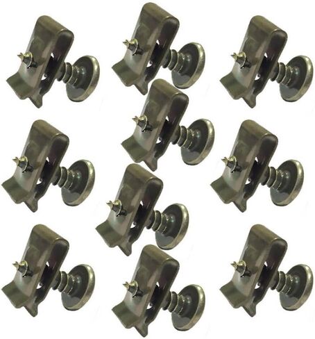 10pcs Universal U-Type Clips With Self-tapping Screws For Car Motorcycle Scooter ATV Moped E-bike Plastic Cover M4 M5(M5x12mm) in Saudi Arabia