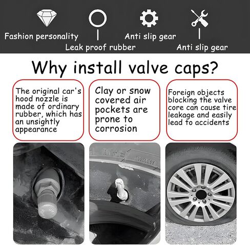 Car Tire Valve Stem Caps, 8PCS Dog Paw Aluminum Alloy Vehicle Air Covers with Rubber Ring Gasket, Leak-Proof Automotive Wheel Rim Protector, Universal for SUVs, Motorcycles, Trucks (Blue) in Saudi Arabia