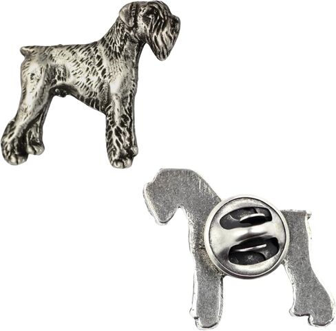 Unique Edition Silver Dog Pin Badge – Silver-Plated Handmade – Brooches Women – Funny Pins – Silver Brooch Jewelry – Schnauzer - 2,3x2,7x4,5cm in Saudi Arabia
