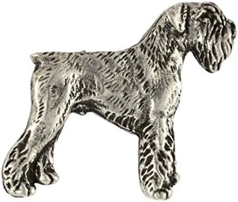Unique Edition Silver Dog Pin Badge – Silver-Plated Handmade – Brooches Women – Funny Pins – Silver Brooch Jewelry – Schnauzer - 2,3x2,7x4,5cm in Saudi Arabia