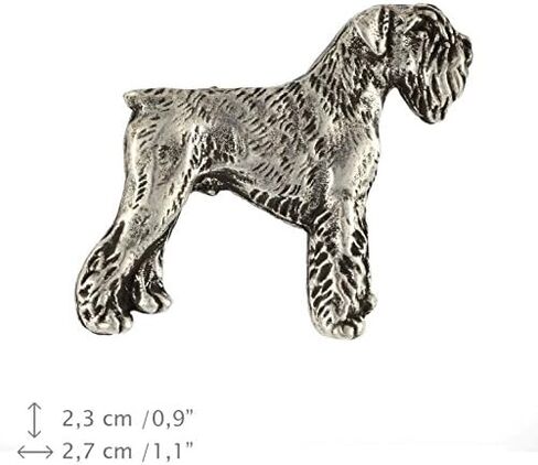 Unique Edition Silver Dog Pin Badge – Silver-Plated Handmade – Brooches Women – Funny Pins – Silver Brooch Jewelry – Schnauzer - 2,3x2,7x4,5cm in Saudi Arabia