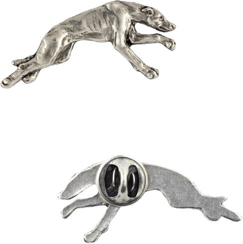 Unique Edition Silver Dog Pin Badge – Silver-Plated Handmade – Brooches Women – Funny Pins – Silver Brooch Jewelry – Greyhound - 1,8x4,2x4,5cm in Saudi Arabia