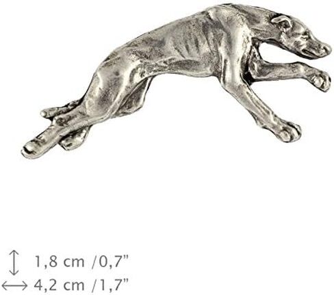 Unique Edition Silver Dog Pin Badge – Silver-Plated Handmade – Brooches Women – Funny Pins – Silver Brooch Jewelry – Greyhound - 1,8x4,2x4,5cm in Saudi Arabia