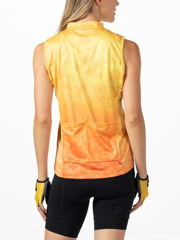 Terry Breakaway Mesh Sleeveless Full Zip Womens Cycling Jersey UPF 40+ Sun Top Full Front Zip Bike Vest, Relaxed Fit in Saudi Arabia