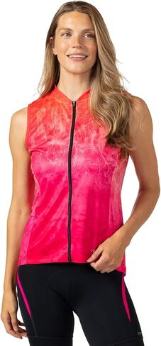 Terry Breakaway Mesh Sleeveless Full Zip Womens Cycling Jersey UPF 40+ Sun Top Full Front Zip Bike Vest, Relaxed Fit in Saudi Arabia