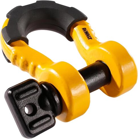 DEWALT DXBC8000 Black/Yellow 3/4" Bow Shackle with 7/8" Pin (10,400 lb Work Strength) - Towing, Winching, Vehicle Recovery in Saudi Arabia