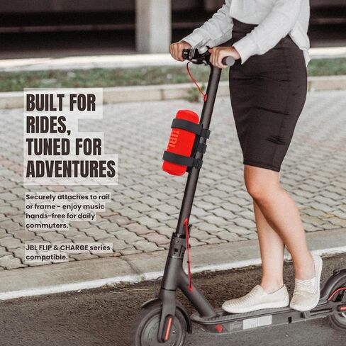 Portable Bike Golf-Cart Speaker Mount - Adjustable Strap Holder for Portable Speaker, Waterproof Speaker Mount for UTV, Electric Bike, Golf Cart Decorations, Electric Scooter Accessories in Saudi Arabia