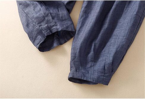 Hdhdeueh Women's Thin Section Color Contrasting Elastic Waist Loose Casual Women's Pants in Saudi Arabia
