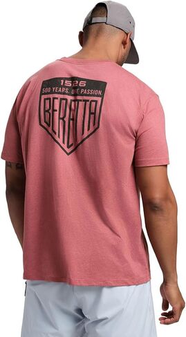 Beretta Men Legacy Disual Date Date Active Wear Crew Neck Logo Print Double Needle Hems Short Sleeve T-Shirt in Saudi Arabia