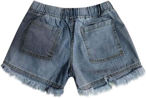 Jeans Shorts For Women Trendy Mid Rise Ripped Denim Shorts Summer Stretch Distressed Frayed Raw Hem Hot Short Jeans in Saudi Arabia