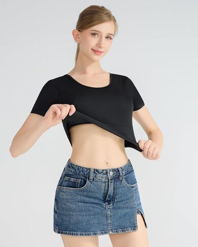 AMA LARSI CRISSCROSS Back Prochyout Tops for Women Short Slive Yoga Slim Fit Dhortic Tertic in Saudi Arabia