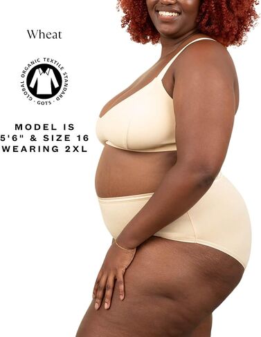 Subset Women's Organic Cotton Mid-Rise Brief, All Day Comfort, Natural Knickey Undies, Breathable Underwear for All in Saudi Arabia